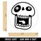 Laughing Silly Cartoon Skull Bones Character Self-Inking Rubber Stamp for Stamping Crafting Planners